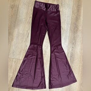 Purple high waisted flare pants